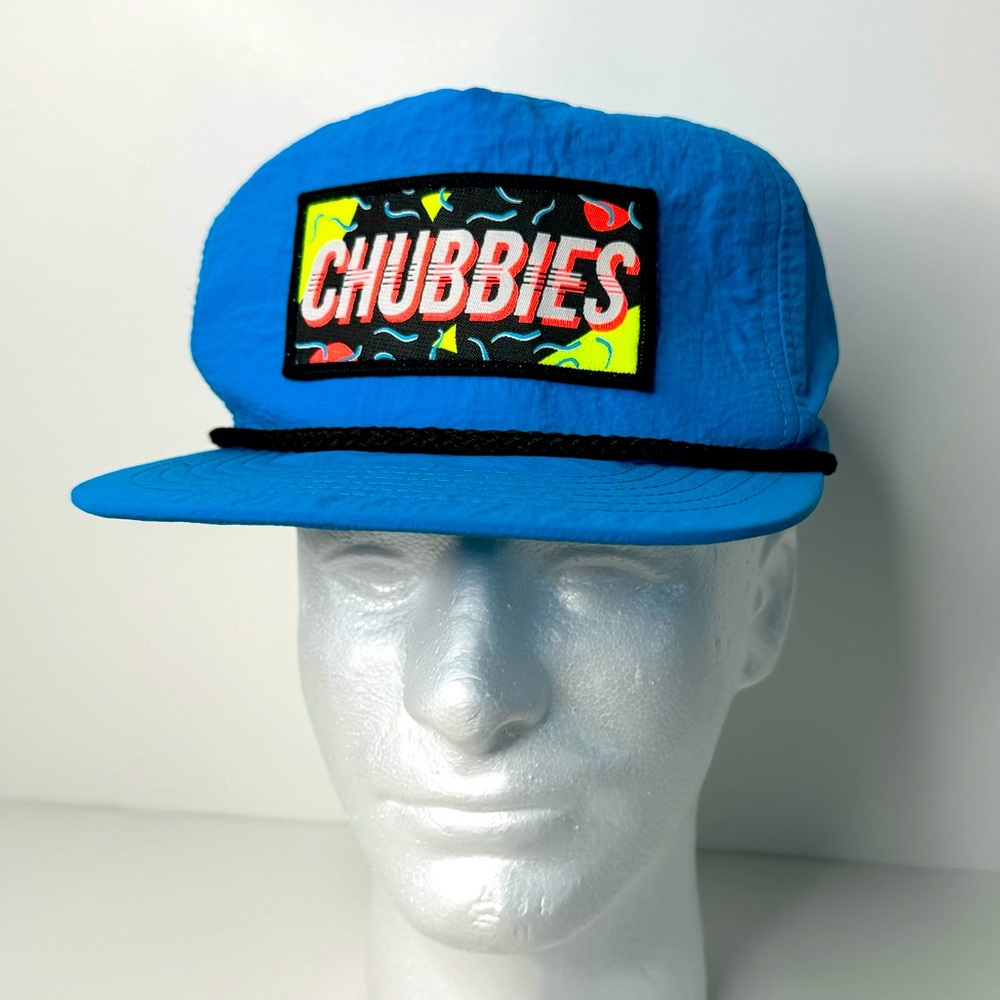 Chubbies Hat Cap Snap Back Blue One Size Adjustable Logo Campus Retro Mens USA